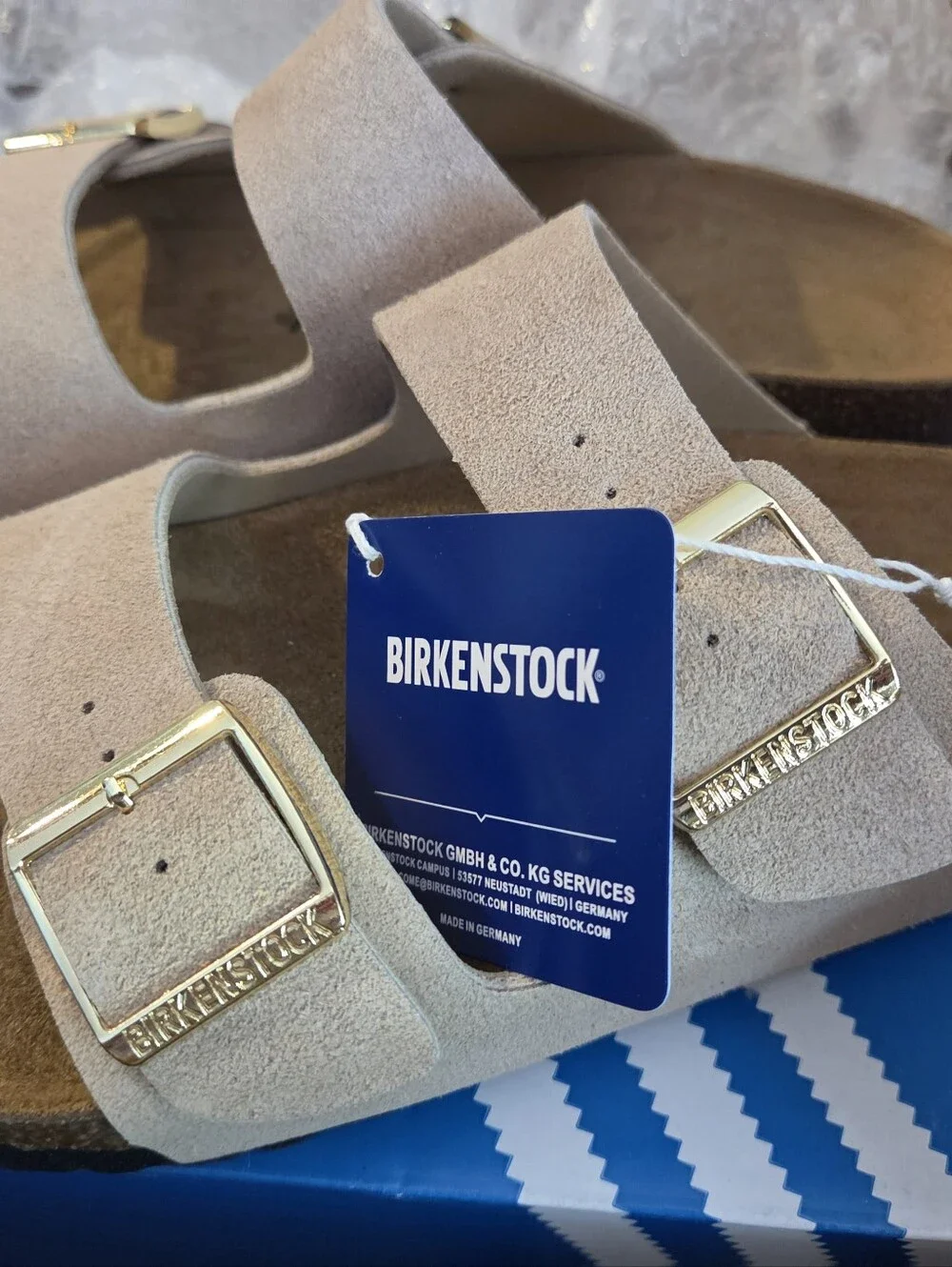 Birkenstock Men's Size 10  Arizona Sandals in Tan New W Tags